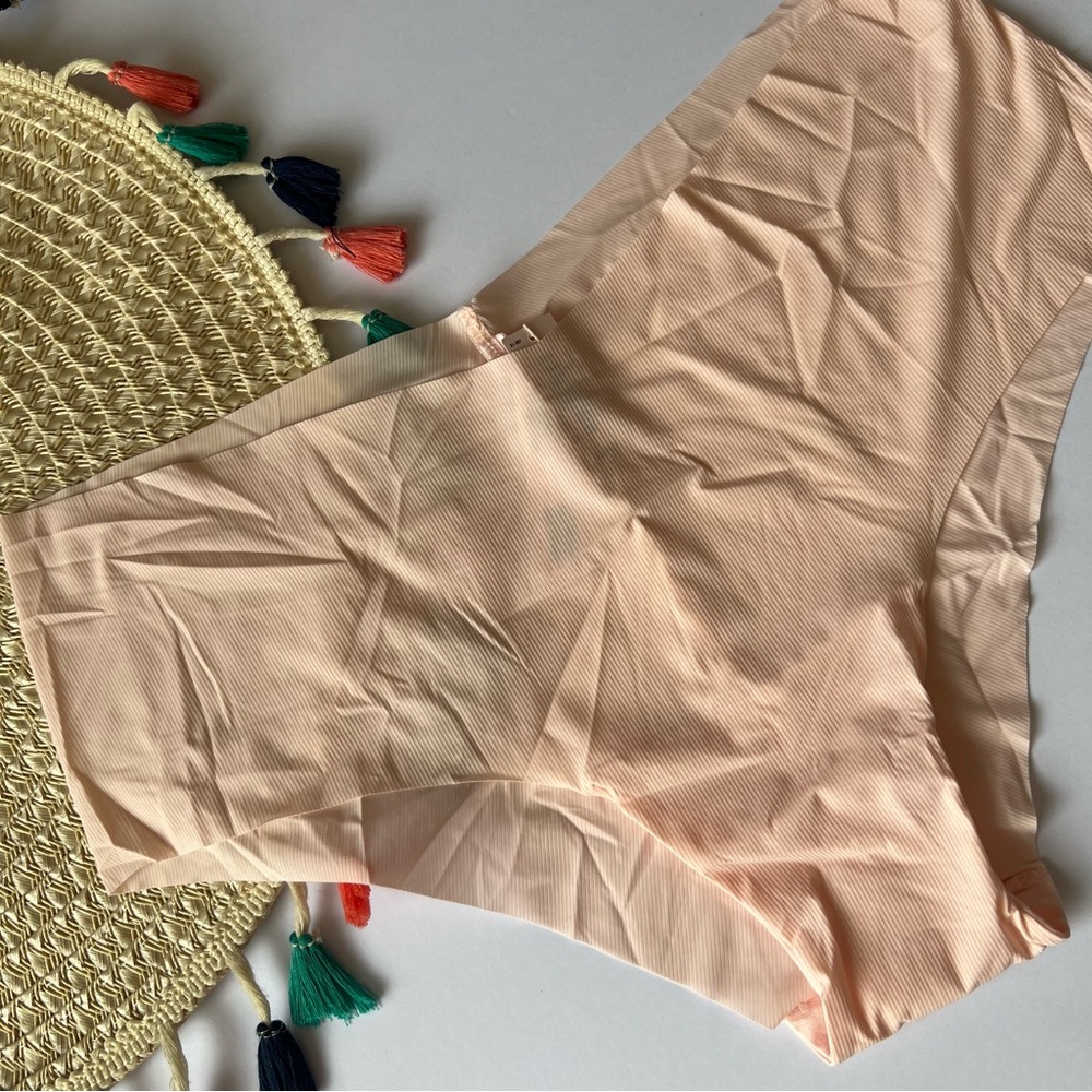 Victoria's Secret No Show Ribbed Cheeky Panty Purest Pink XL NEW